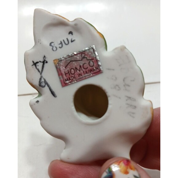 Vintage HOMCO Anthropomorphic Snail On Leaf Ceramic Figurine 8902 *FLAW - Picture 8 of 8